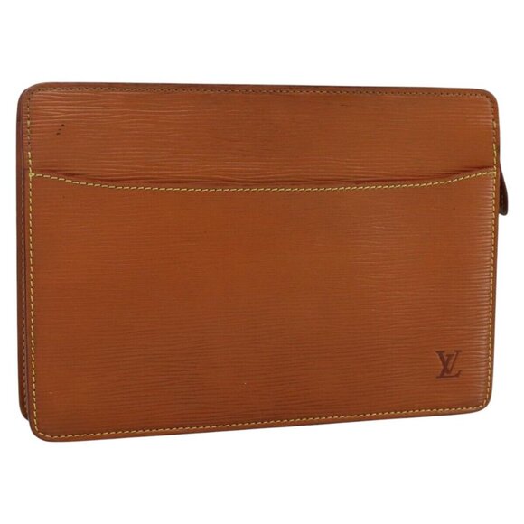 LOUIS VUITTON Epi Pochette Homme Clutch Bag Zipangu Gold - Picture 1 of 16